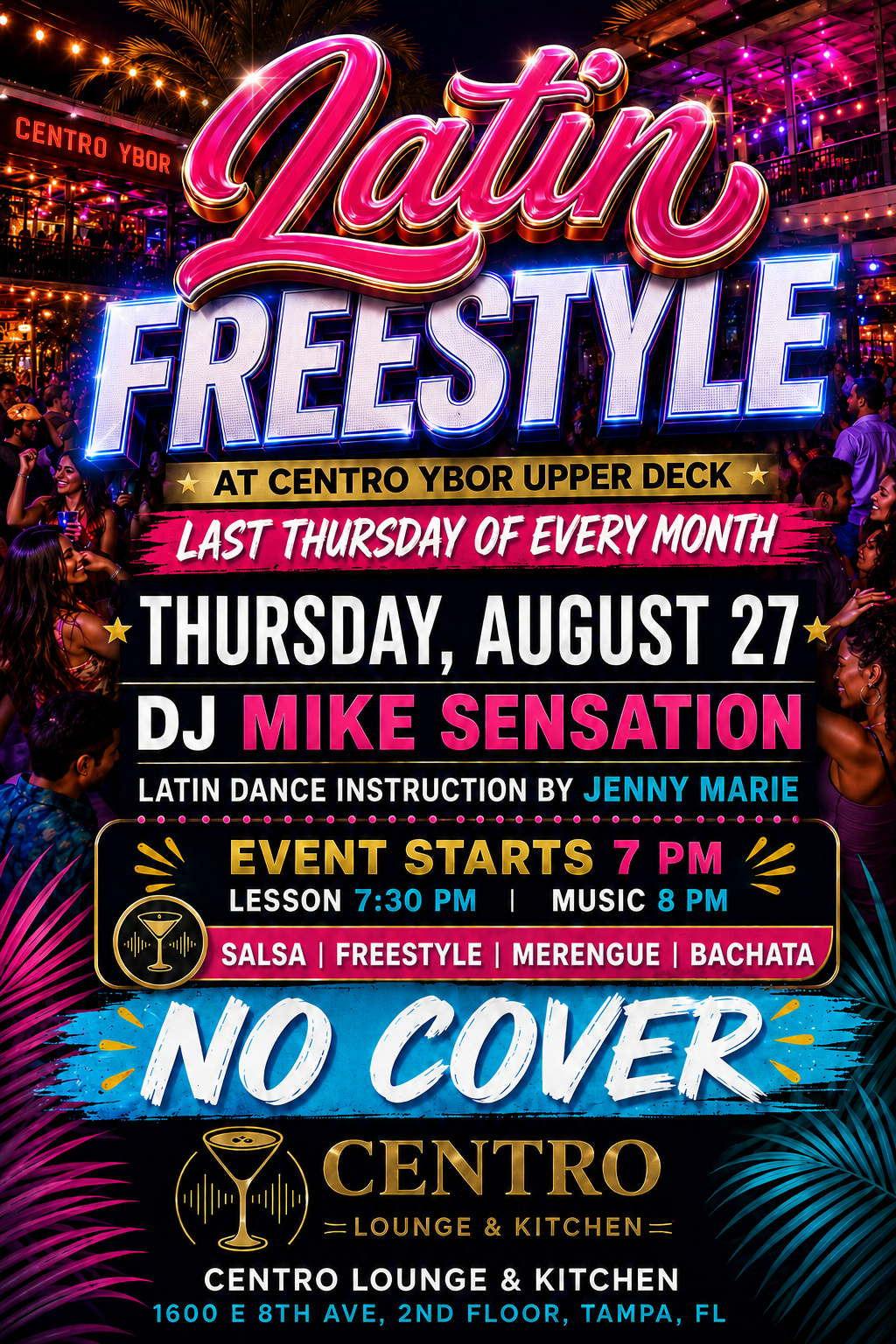Latin Freestyle at Centro Ybor event artwork