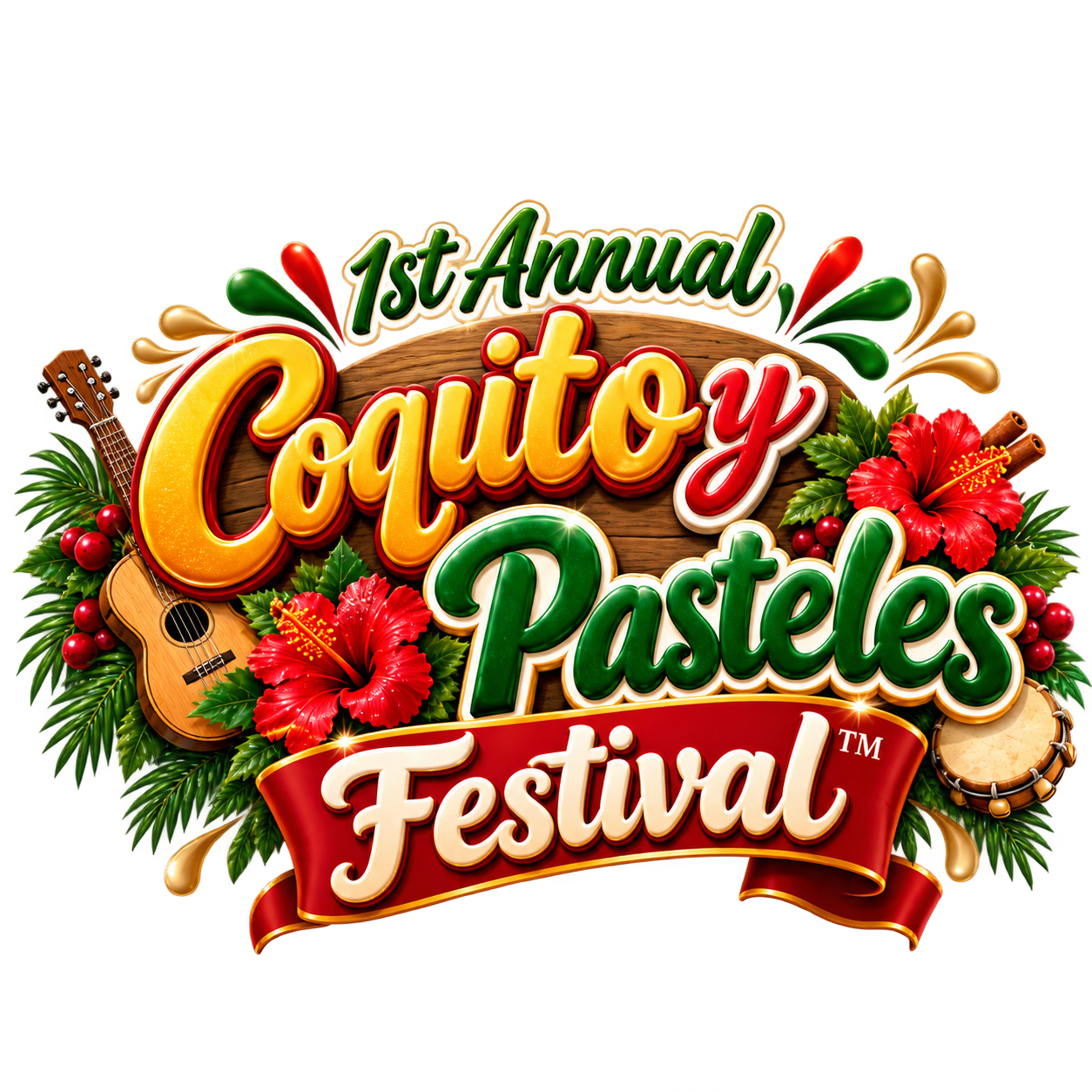 1st Annual Coquito y Pasteles Festival™ official logo