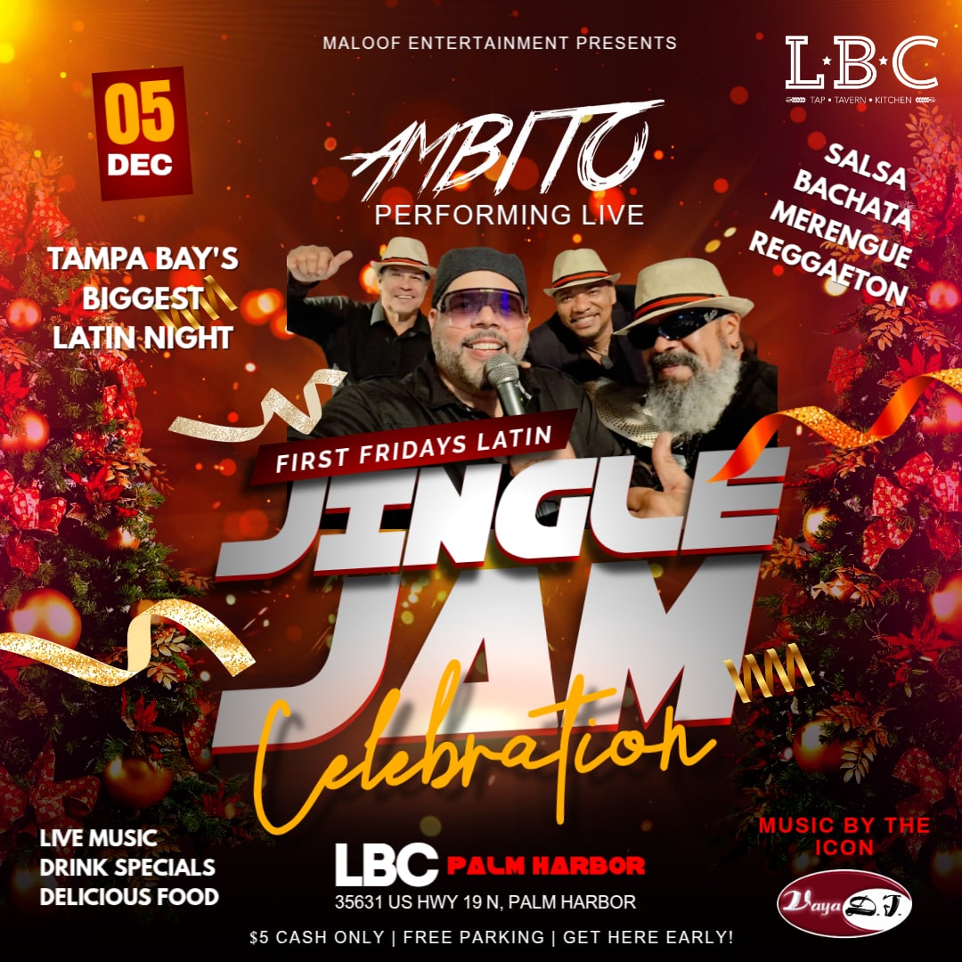 First Fridays Latin Night at LBC Palm Harbor Flyer