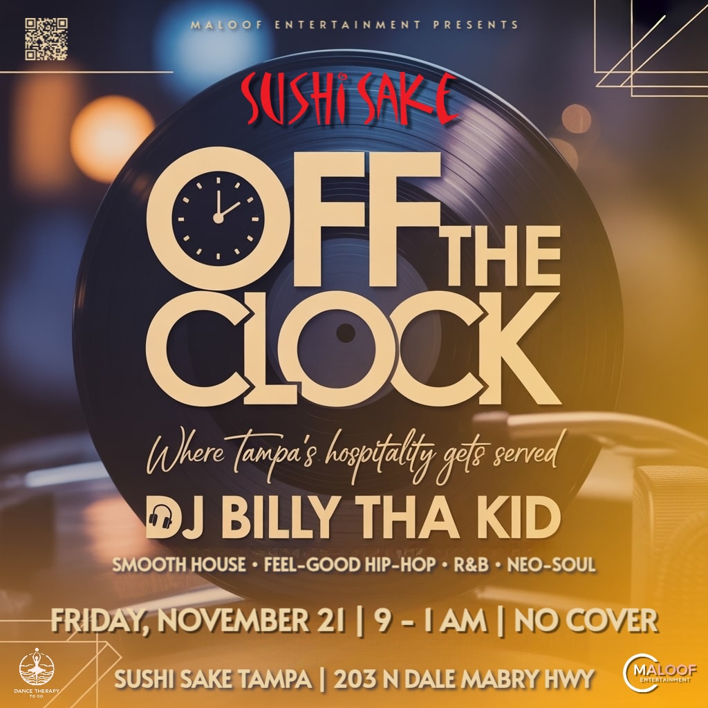 Off The Clock - Tampa Service Industry Night Flyer
