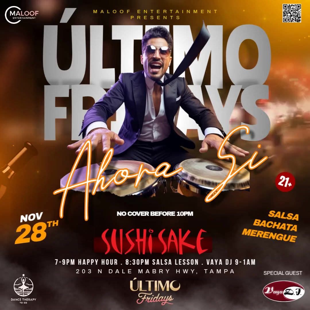 Último Fridays - Elevated Latin Night at Sushi Sake Tampa Flyer